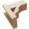 Ekena Millwork 6-in W x 12-in D x 12-in H Funston Block Rough Cedar Woodgrain TimberThane Outlooker, Primed Tan OUTUR060X12X12FST44RCPR - alternate 3